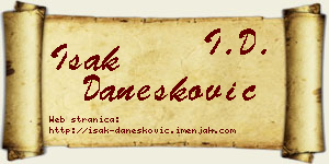 Isak Danesković vizit kartica